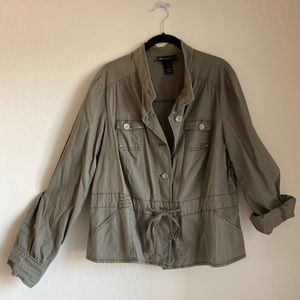Olive green cargo jacket